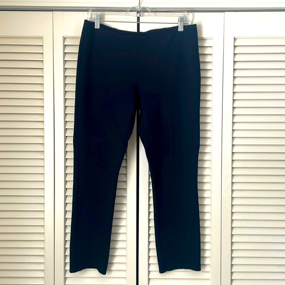 Eileen Fisher black leggings Sz M viscose/nylon/spandex blend pull on